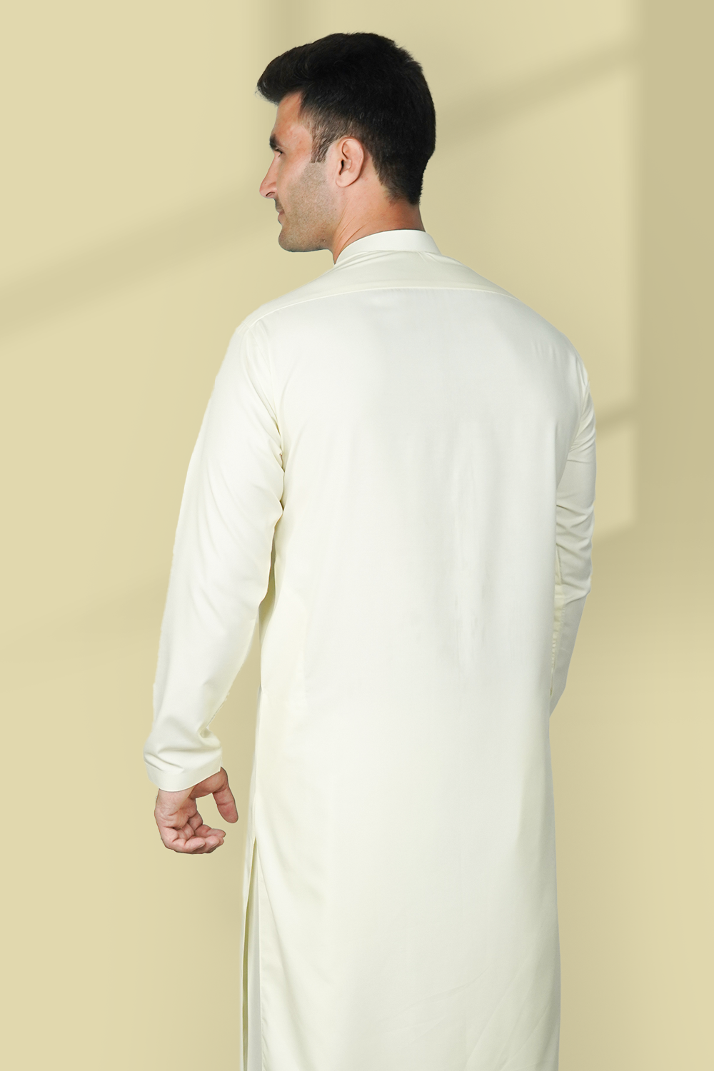 STITCHED SHALWAR WITH KAMEEZ WITH BAN-BEIGE DN-0012