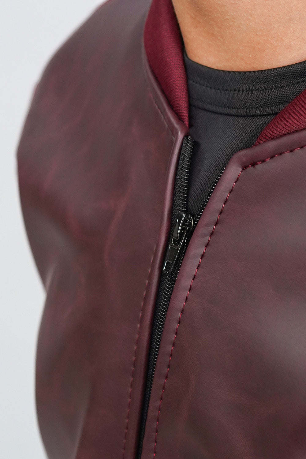 Leather Jack - Maroon