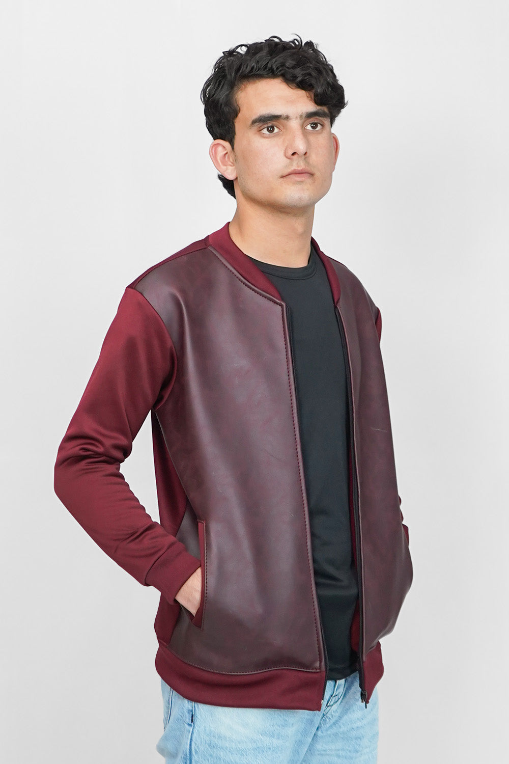 Leather Jack - Maroon