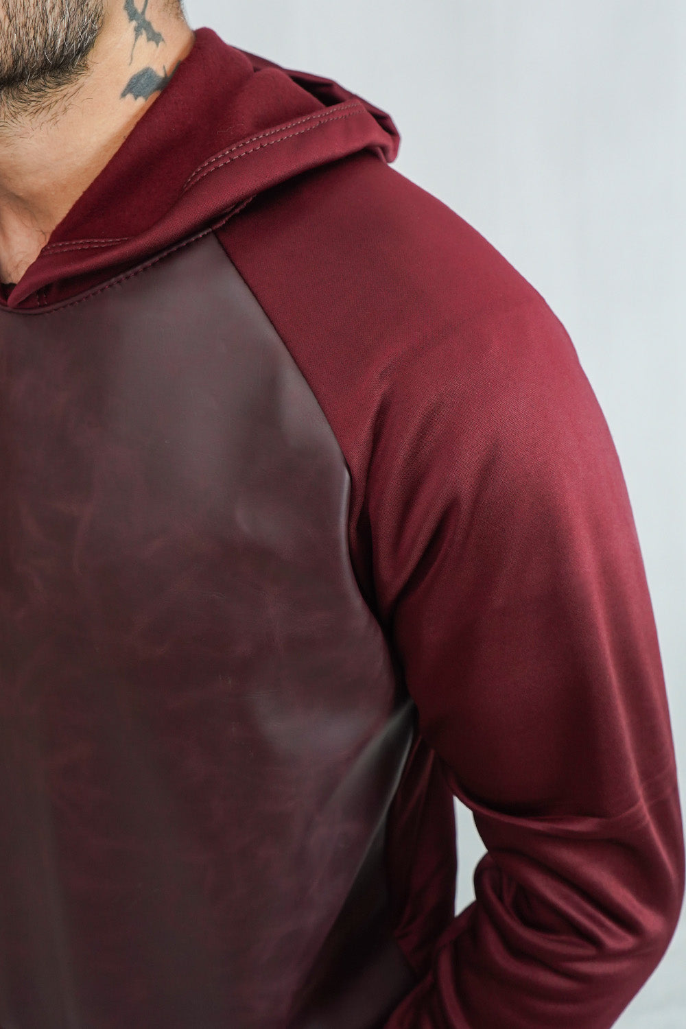 Leather Hood - Maroon