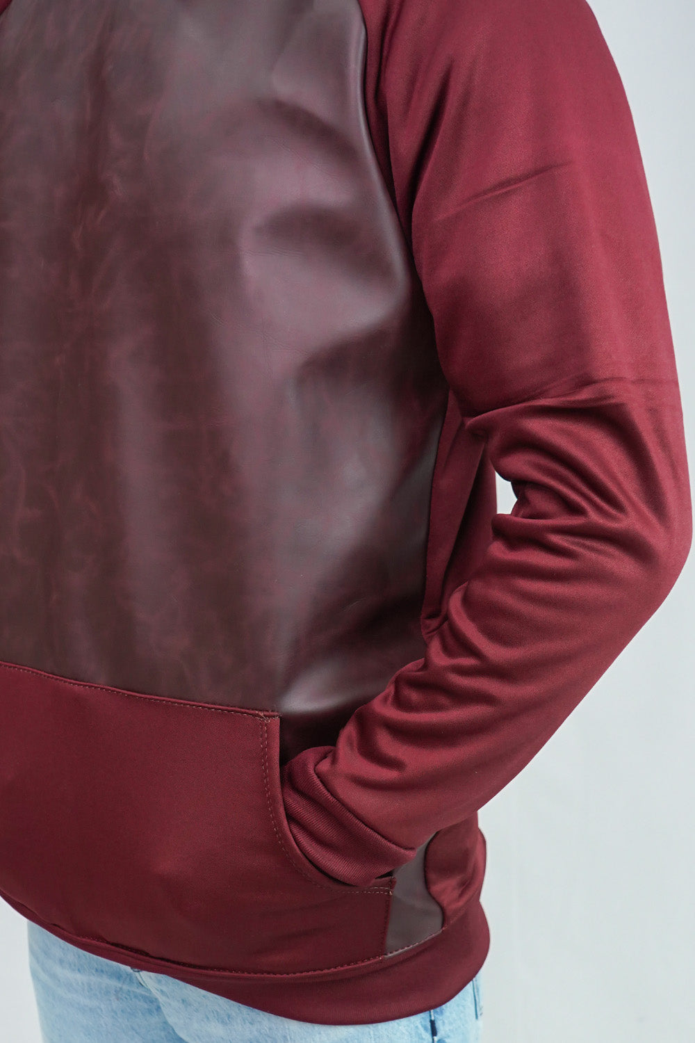 Leather Hood - Maroon